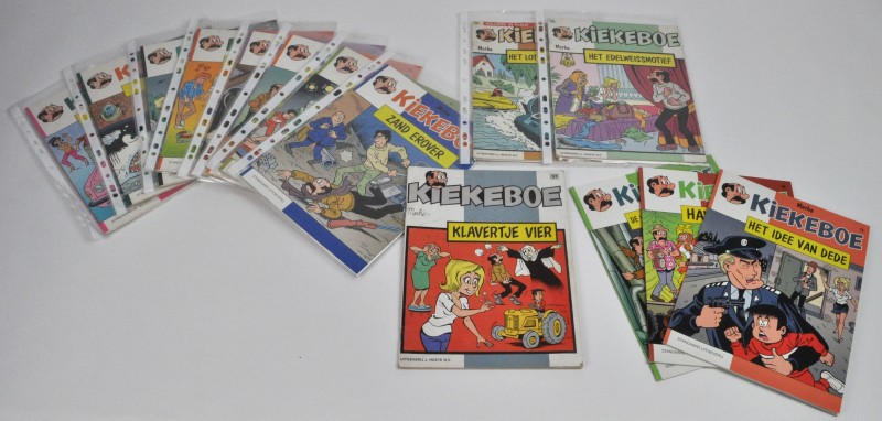 “Kiekeboe”. Een lot van veertien stripalbums. Allen eerste druk.