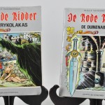 “Vrykolakas”, “Ninja!” en “De Duinenabdij”. Drie albums van de Rode Ridder, met tekening, handtekening en opdracht van de tekenaar Karel Biddelo. Ed. Standaard Uitgeverij 1985- 1990.