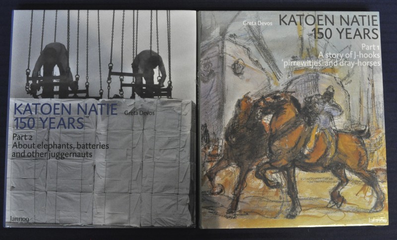 “Katoen Natie 150 years”. Twee delen. Greta Devos. Ed. Lannoo.
