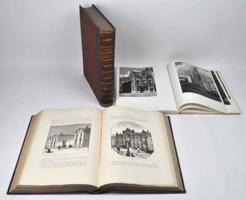 Drie boeken met betrekking tot Antwerpen:- “Anvers a travers les ages”. P. Génard. Brussel, 1888. Twee delen.- “Antwerpen” Een foto-album uitgegeven door de Stad Antwerpen in samenwerking met Agfa -Gevaert. 1954.