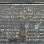 Een ijzeren koffertje ter herdenking van de Slag om Lyndanisse 1219. Deens werk.