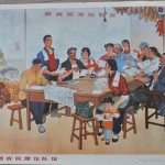 Negen diverse Chinese propagandistische posters uit de jaren zeventig: 86-725, “Glory to the People’s Teacher”. 86C-648, “South of the Yangzi...”. “Familie met een krant”. “Kinderanimatie”. 86-704, Xie Zhigao & Hu Zhenyu, “The Growth of all Things depends on the Sun”. 86-675, “Spreading out nuw clothes on a bumper harvest market”. 1975 - 8071-160, “De muurkrant”. Wei Changyou 1974, “The herdspeople of the grasslands rejoice...”. 1975 - 8171-1219. “Leeszaal van het gemeenschapshuis”.