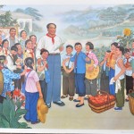 Tien diverse Chinese propagandistische posters uit de jaren zeventig: 86-665, “New songs over the Hai river”. 86-653, “Zaaimachine”. “Attending party class”” 86-636, “Our village sets up another machine tool”. 86-669. “The new struggle starts from here”. 8027-5920, “The situation is gratifying”. 86-634, “Training the body for the revolution”. 86_616, “Carry forward the Revolutionary Spirit of Lu Hsun”. 86-706, “Reporting to Chairman Mao”. 1974 - Cheng Minsheng 1975, ”Contemporary Yu Gong’s draw a new picture”.