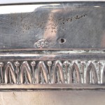 Een  bonbonnière van 800 ‰ zilver in Georgian stijl.