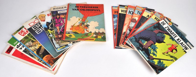 Een partij van 31 strips, waaronder 7 albums van Alex, Kuifje, Rik Ringers, Asterix, Nero, Robbedoes, enz.