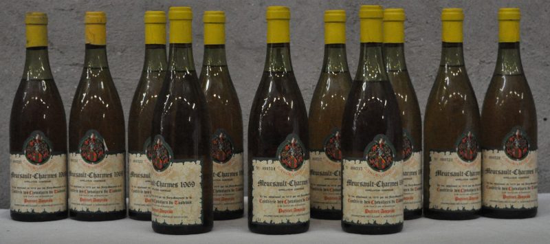 Meursault-Charmes A.C. -  Tastevinage 1e cru Potinet-Ampeau, Monthélie M.O.  1969  aantal: 12 bt 2 à 4 cm.