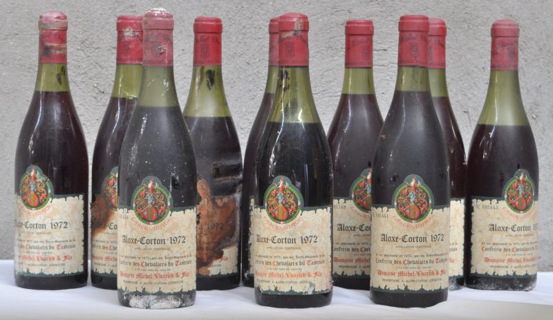 Aloxe-Corton A.C. -  Tastevinage  Dom. Michel Voarick & Fils, Aloxe M.O.  1972  aantal: 12 bt 3 à 6 cm, 2 etiketten beschadigd