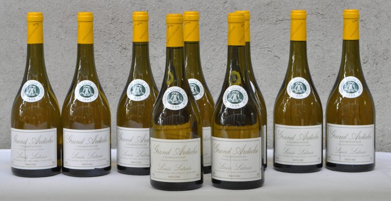 Chardonnay Grand Ardèche Vin de Pays des Coteaux de l’Ardèche  Louis Latour, Beaune M.O.  1998  aantal: 9 bt