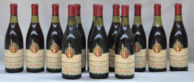 Volnay Clos des Chênes A.C. -  Tastevinage 1e cru Potinet-Ampeau, Monthélie M.O O.D. 1966  aantal: 12 bt 3 à 5 cm