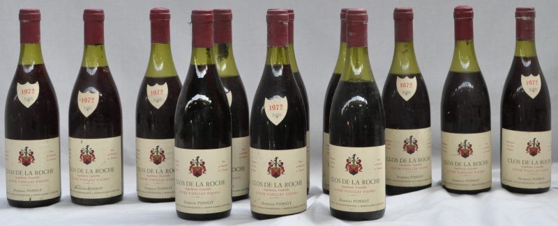 Clos de la Roche Cuvée Vieilles Vignes A.C. Grand cru Dom. Ponsot, Morey M.D.  1972  aantal: 12 bt 3,5 à 5,5 cm