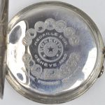 Een zilveren zakhorloge remontoir dubbele kast. Genummerd en gedateerd Milan 1906. 800 ‰.