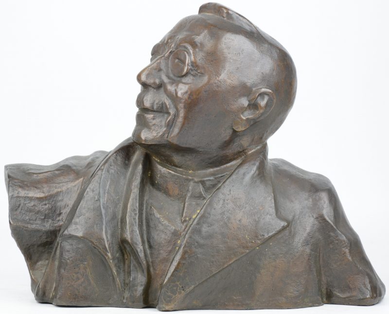 Ed. Anseele. Bronzen buste toegeschreven aan Jozef Cantré.