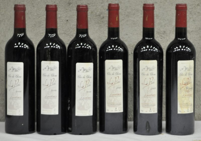 Lot rode wijn        aantal: 6 bt Clos du Chêne Le Péché A.C. Cahors   M.C.  2005  aantal: 3 bt Clos du Chêne Le Péché A.C. Cahors   M.C.  2008  aantal: 3 bt