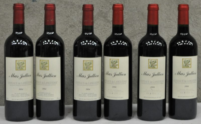 Lot rode wijn        aantal: 6 bt Terrasses du Larzac A.C. Coteaux-du-Languedoc  Mas Jullien, Jonquières M.O.  2004  aantal: 3 bt Terrasses du Larzac A.C. Coteaux-du-Languedoc  Mas Jullien, Jonquières M.O.  2006  aantal: 3 bt