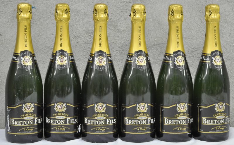 Champagne Tradition Brut   Breton Fils, Congy M.O.  0  aantal: 6 bt