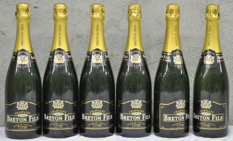 Champagne Tradition Brut   Breton Fils, Congy M.O.  0  aantal: 6 bt
