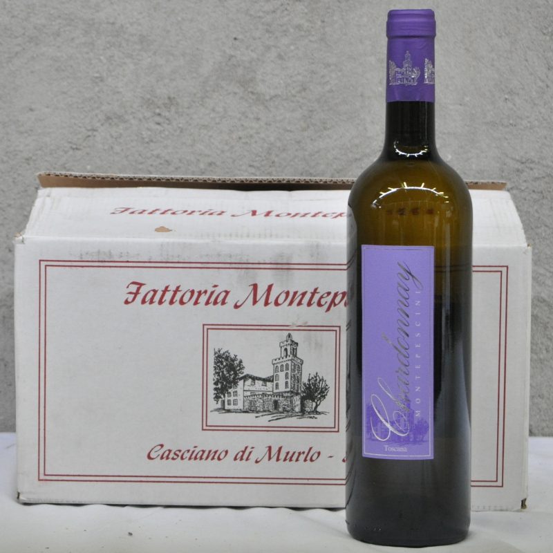 Chardonnay I.G.T. Toscana Bianco  Fattoria di Montepescini, Murlo M.O. O.D. 2012  aantal: 6 bt