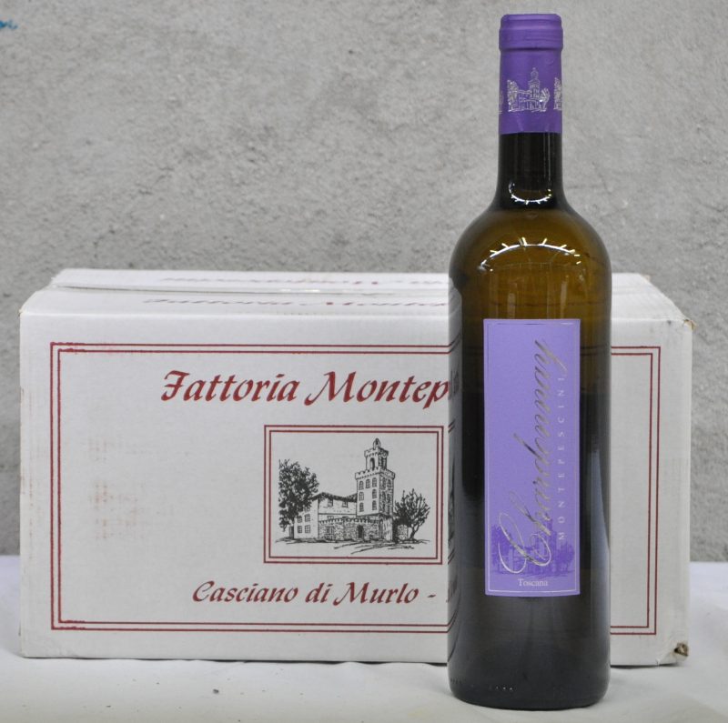 Chardonnay I.G.T. Toscana Bianco  Fattoria di Montepescini, Murlo M.O. O.D. 2012  aantal: 6 bt