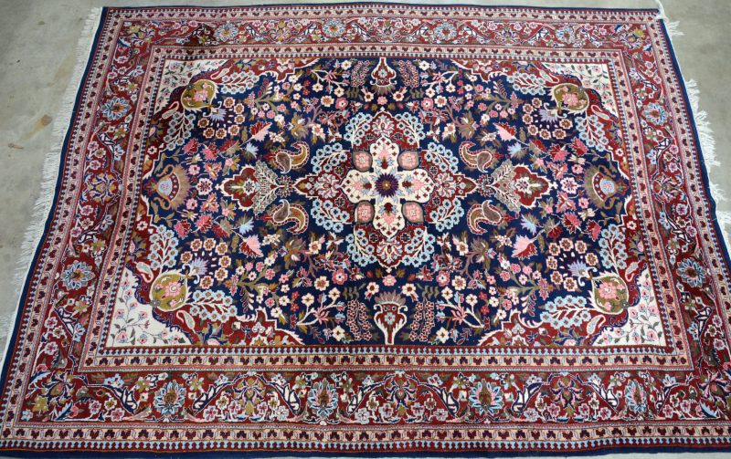 Een handgeknoopt Indische tapijt.