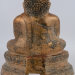 Een Thaise Rattanakosin Boeddha van verguld brons.