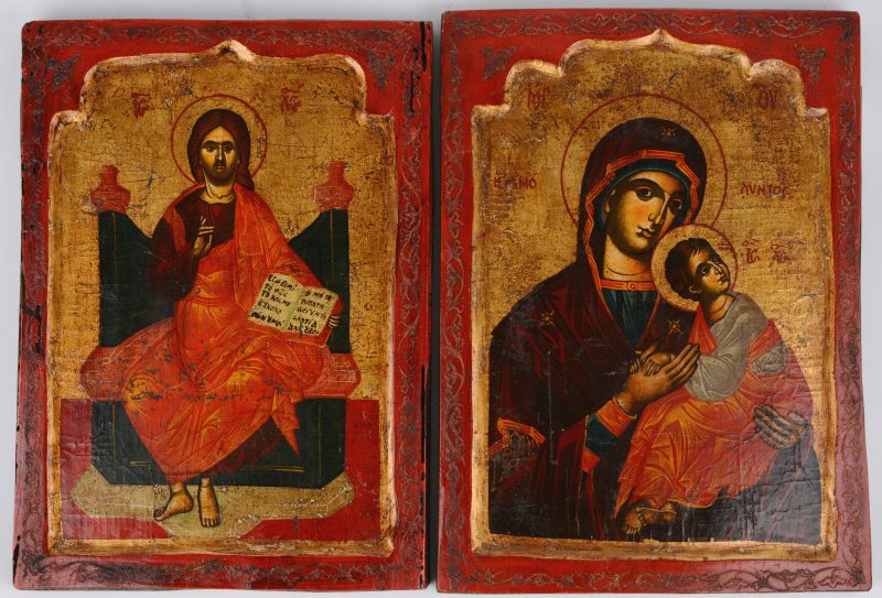 Twee hedendaagse Griekse iconen.