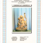 “Drie putti”. Een groep van terracotta. Achteraan gesigneerd. Met certificaat uit 1997.