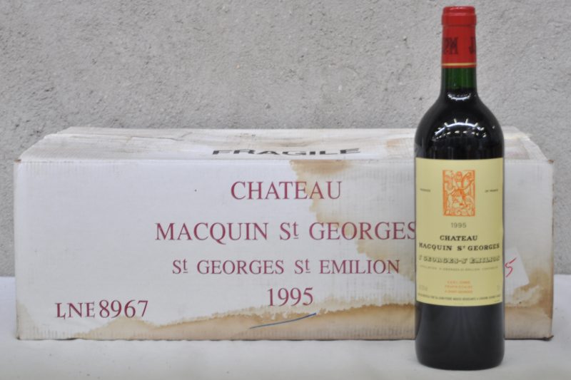 Ch. Macquin St-Georges A.C. St-Georges-St-Emilion   M.O. O.D. 1995  aantal: 12 bt