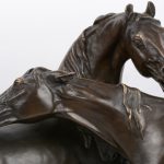 “Paarden”. Een bronzen groep naar een werk van P.J. Mene.