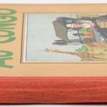 Tintin. “Au Congo”. Casterman 1937. Achterflap A3. Blauwe schutbladen. 10° millième.