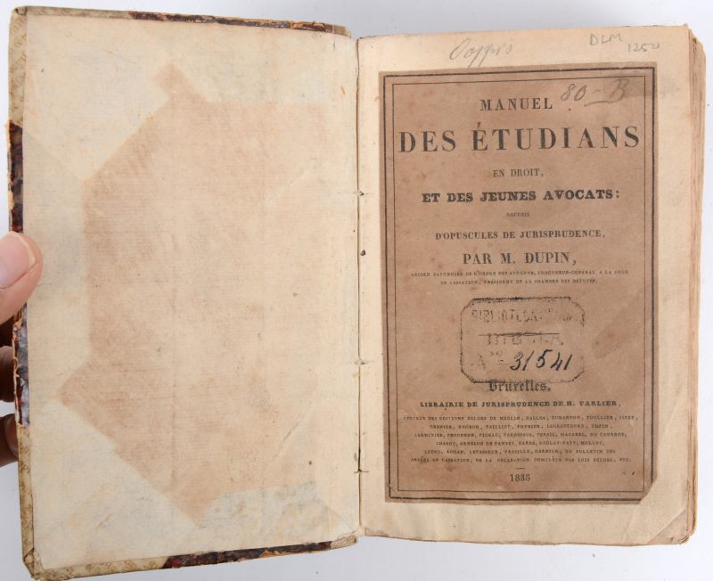 J.M. DUFOUR, Code criminel avec instructions et formules, Paris, 1808, 2 delen. In-octavo, perkamenten rug.