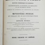 G. DUTRUC, Le journal du ministère public, Paris, Tome 1 à 36, 1858-1893. In-octavo, lederen rug. In 21 boekdelen.