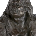 “Honoré de Balzac”. Een beeld van brons naar een werk van Rodin.