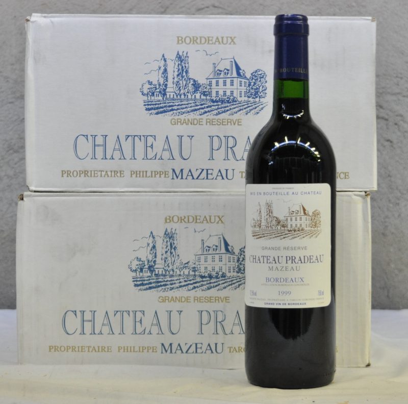 Ch. Pradeau Mazeau A.C. Bordeaux   M.C. O.D. 1999  aantal: 12 Bt.
