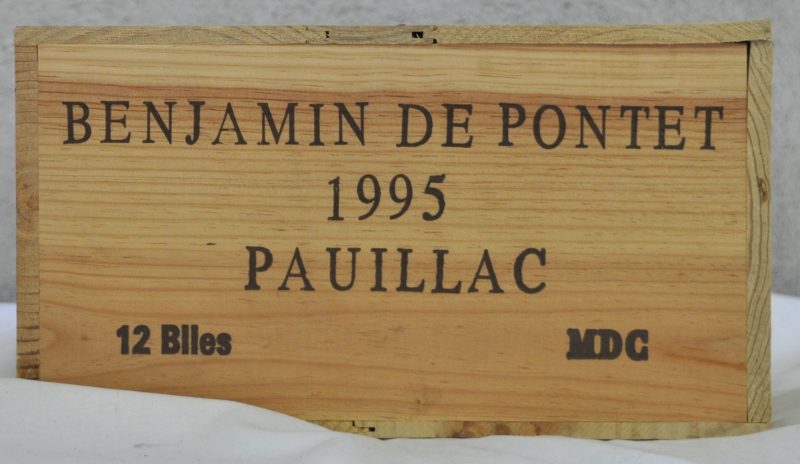 Benjamin de Pontet A.C. Pauillac   M.C. O.K. 1995  aantal: 12 Bt.