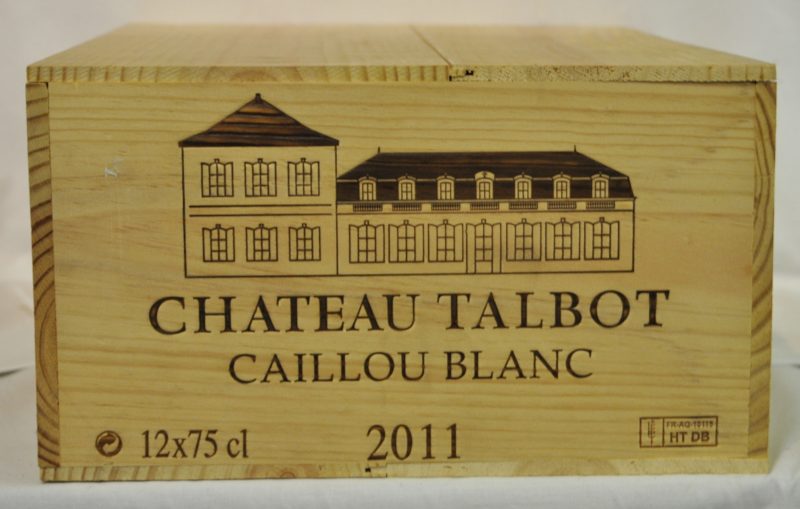 Ch. Talbot Caillou Blanc A.C. Bordeaux Blanc de Blancs suc   M.C. O.K. 2011  aantal: 12 Bt.