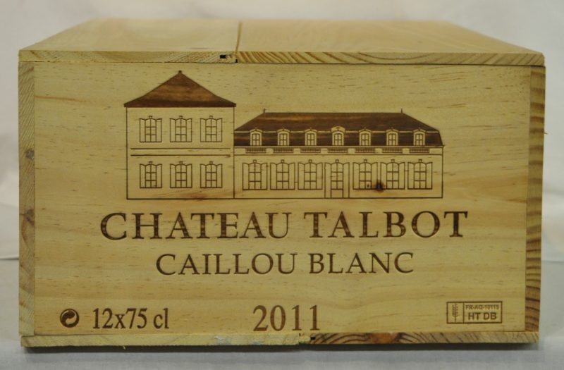 Ch. Talbot Caillou Blanc A.C. Bordeaux Blanc de Blancs suc   M.C. O.K. 2011  aantal: 12 Bt.