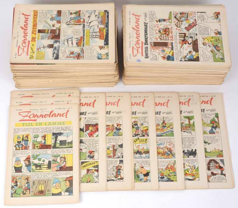 “Zonneland”. Een lot schooltijdschriften. Complete reeks oktober 1656 - december 1962.