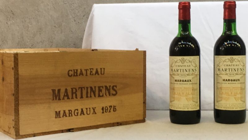 Ch. Martinens A.C. Margaux Cru bourgeois  M.C. o.k. 1975  aantal: 12 Bt. ts - bn