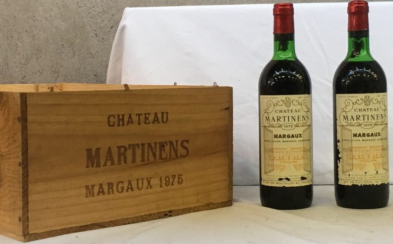 Ch. Martinens A.C. Margaux Cru bourgeois  M.C. o.k. 1975  aantal: 8 Bt. ts - bn