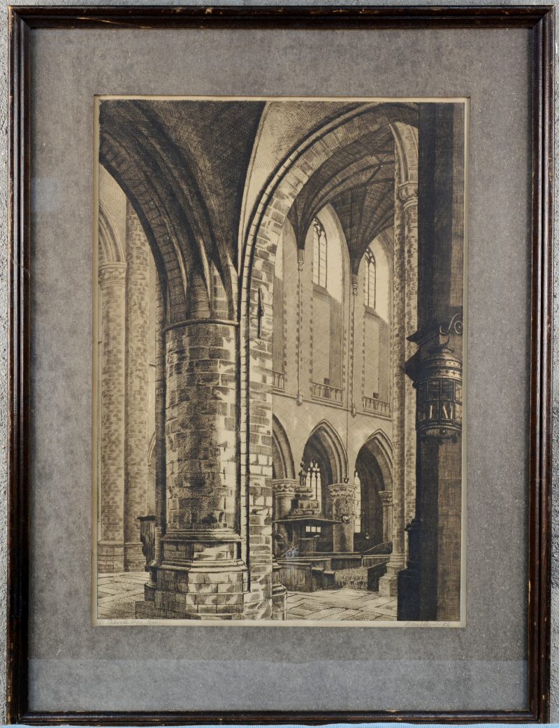 “Interieur van de St. Bavokerk te Haarlem.