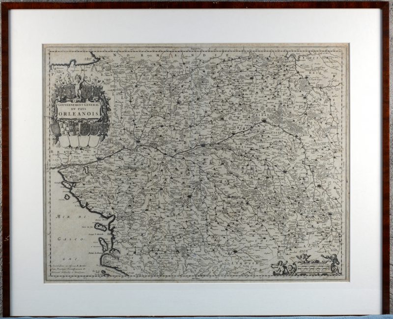 “Gouvernement Général du Pays Orléanois”. Oude kaart.