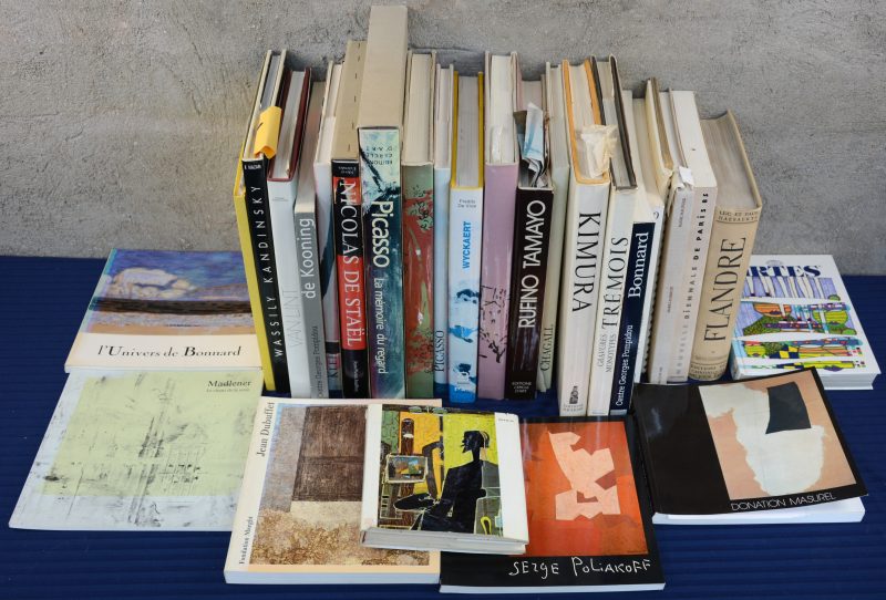 Een lot van 29 Franstalige boeken met betrekking tot moderne kunstenaars.