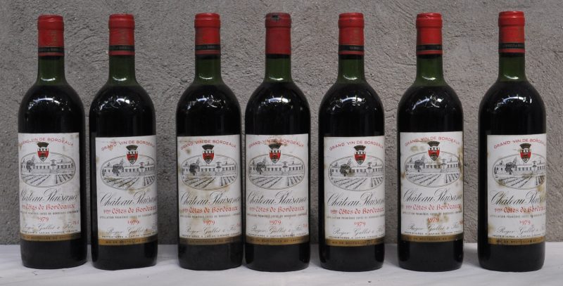 Ch. Plaisance A.C. 1e Côtes de Bordeaux   M.C.  1979  aantal: 8 bt