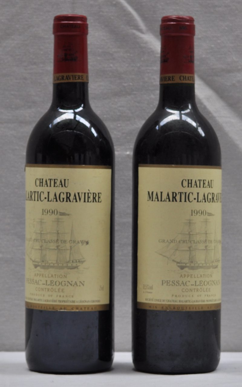Ch. Malartic-Lagravière A.C. Pessac-Léognan Grand cru classé  M.C.  1990  aantal: 2 Bt.