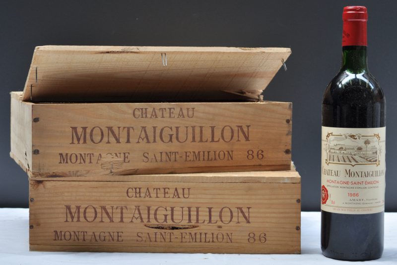 Ch. Montaiguillon A.C. Montagne-St-Emilion   M.C. O.K. 1986  aantal: 6 Bt. neck