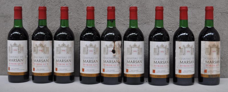 Ch. de Marsan A.C. Bordeaux   M.C. D. 1976  aantal: 9 Bt.