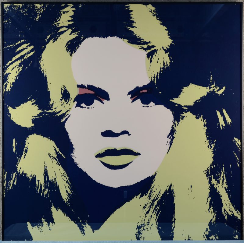 “Brigitte Bardot”. Een zeefdruk naar Andy Warhol.