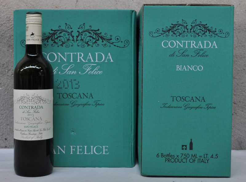 Contrado de San Felice I.G.T. Toscanan - Chardonnay/Trebbiano  San Felcie S.p.A, Castelnuevo Bererdenga M.O. O.D. 2013  aantal: 12 Bt.
