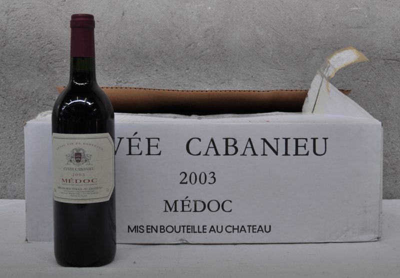 Cuvée Cabanieu A.C. Médoc   M.C. O.D. 2003  aantal: 12 Bt.