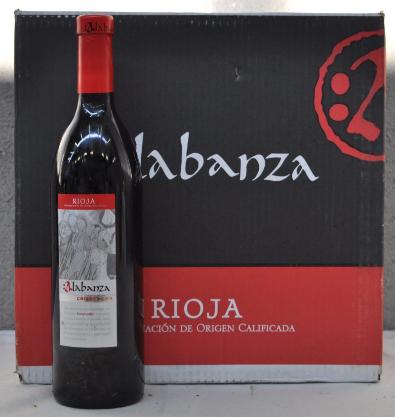 Alabanza Rioja Crianza D.O.C. Rioja  Bodegas Alabanza, Agoncillo M.O. O.D. 2004  aantal: 12 Bt.